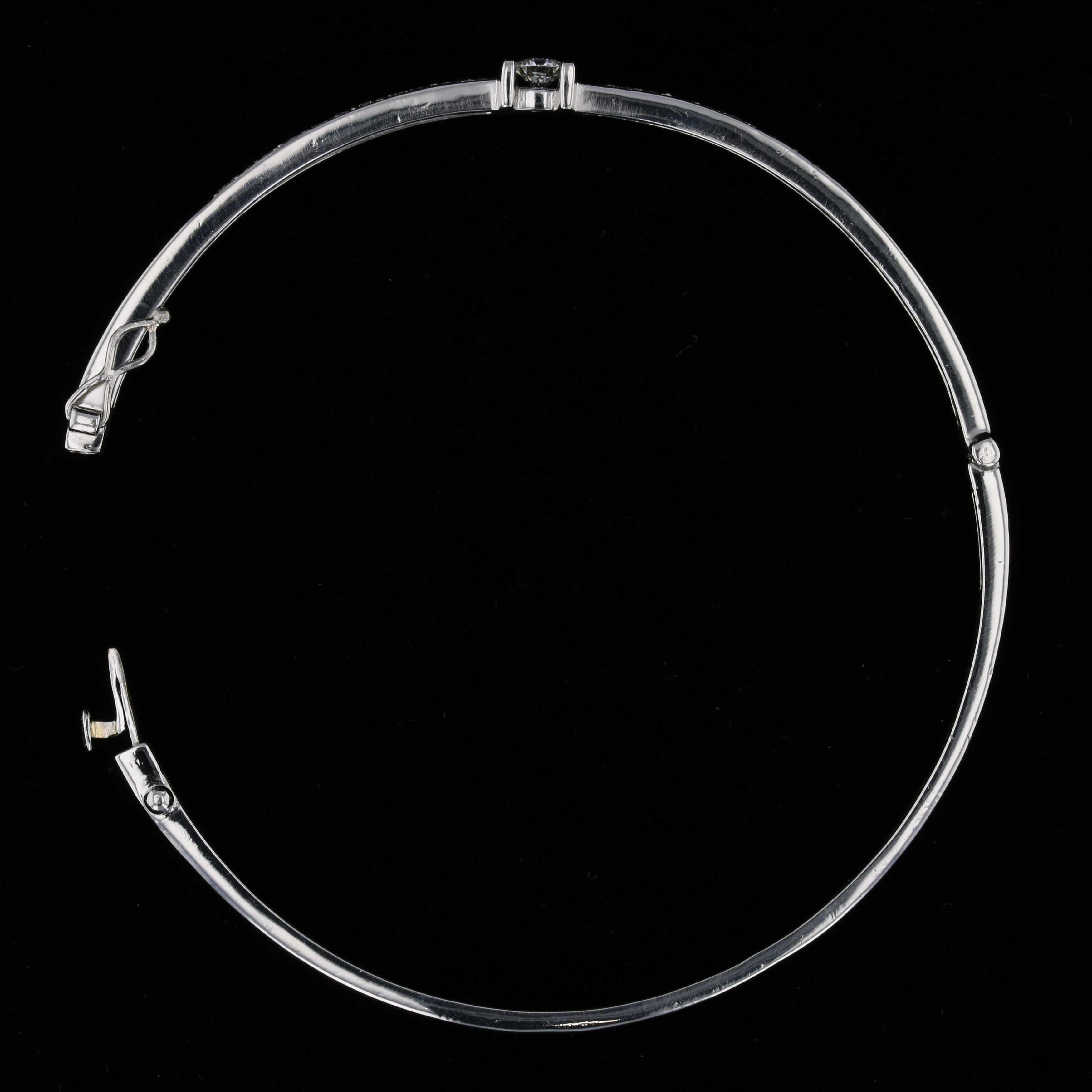 Platinum Diamond Cuff Bracelet - David's Antiques & Jewelry