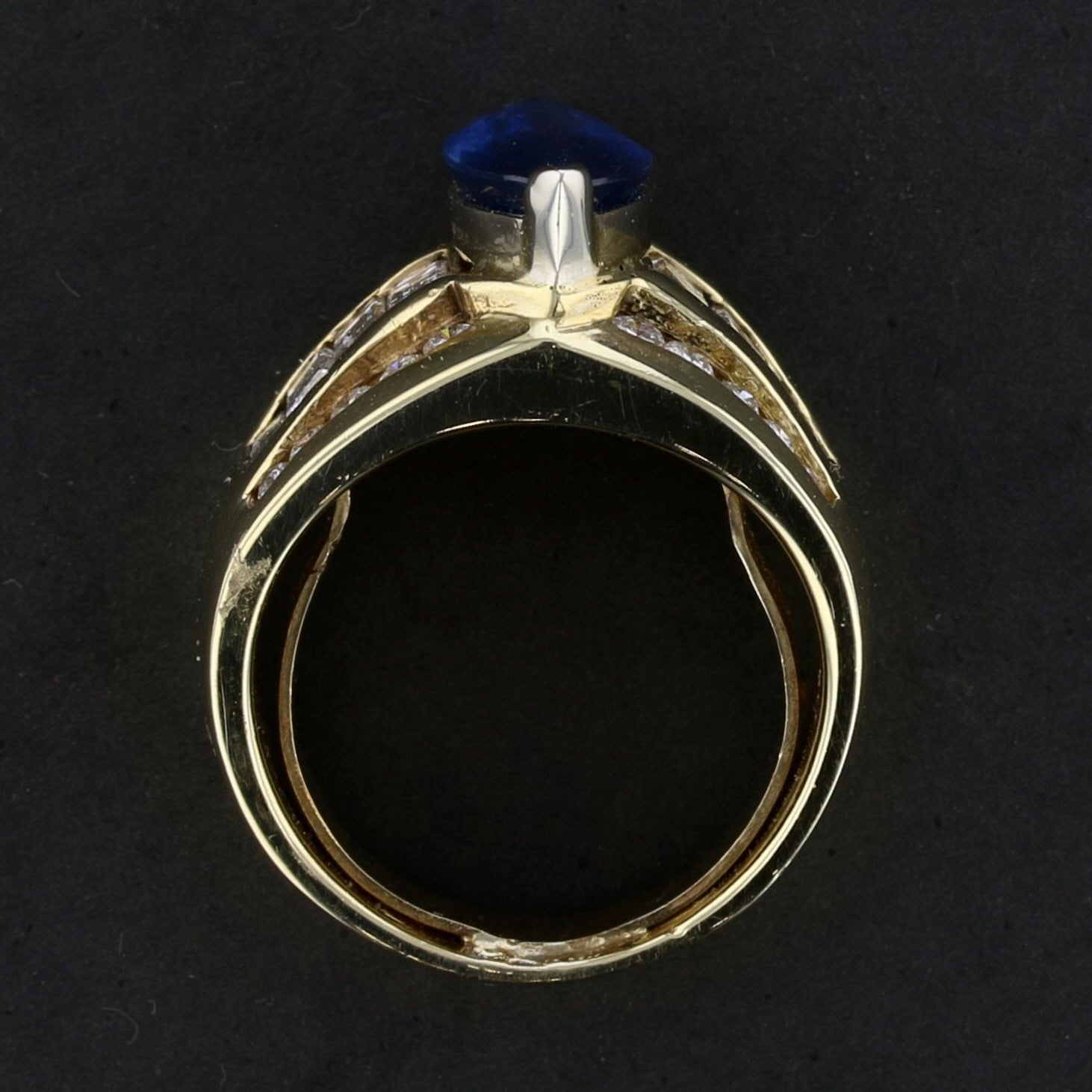 Marquise Sapphire & Diamond Ring - David's Antiques & Jewelry