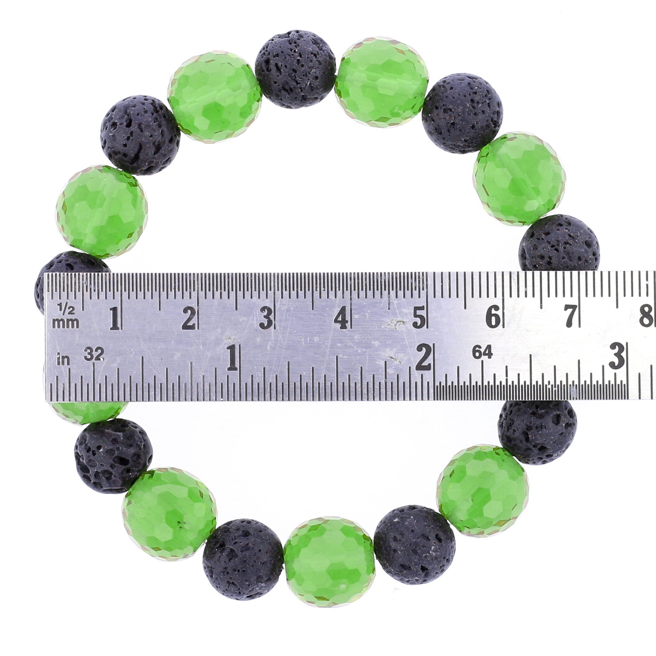 VooDooStone and Lava stone Beaded Bracelet - Life Symbol - David's Antiques & Jewelry