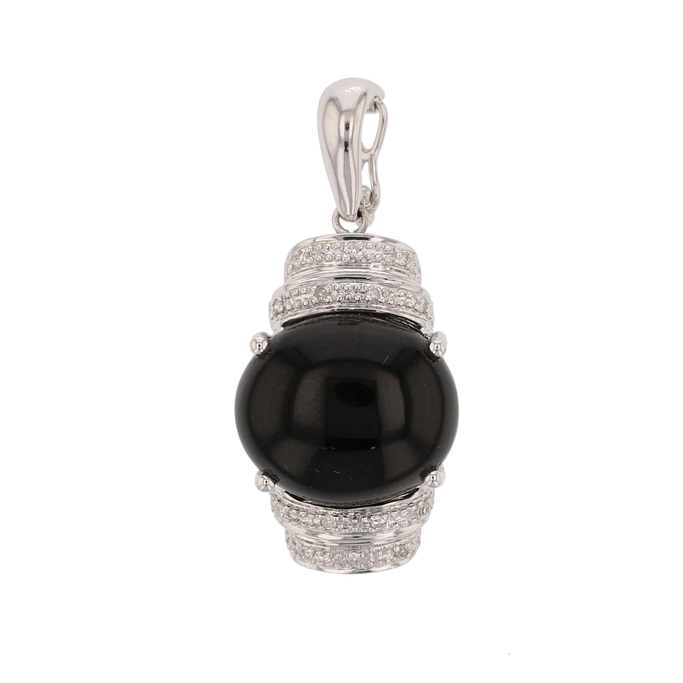 Onyx & Diamond Pendant - David's Antiques & Jewelry