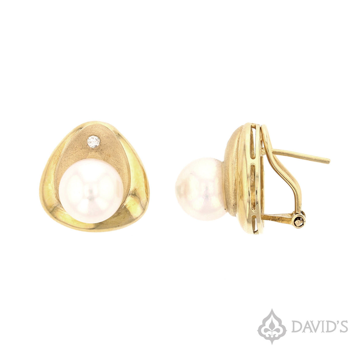 Pearl & Diamond Earrings - David's Antiques & Jewelry