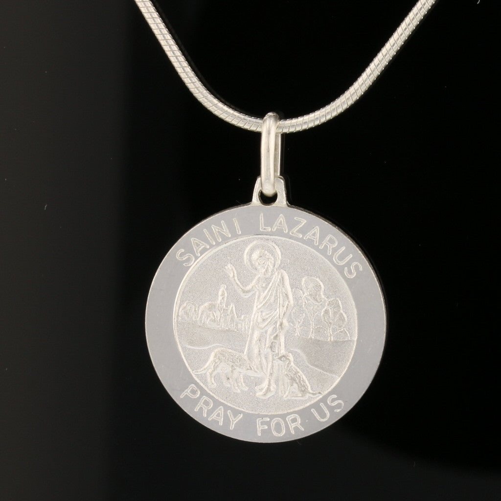 Sterling Silver Saint Lazarus Medallion - David's Antiques & Jewelry