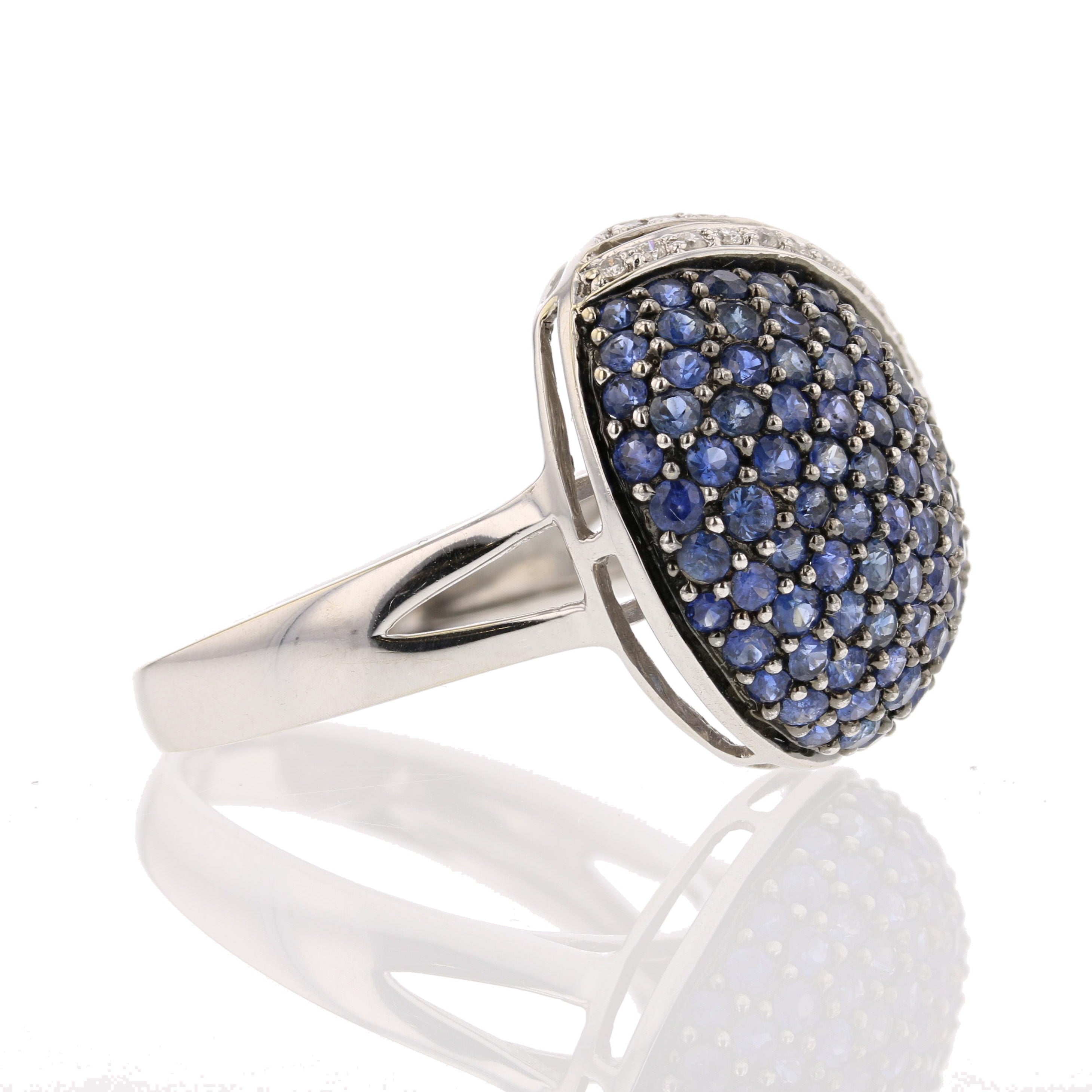 White Gold Sapphire and Diamond Ring - David's Antiques & Jewelry