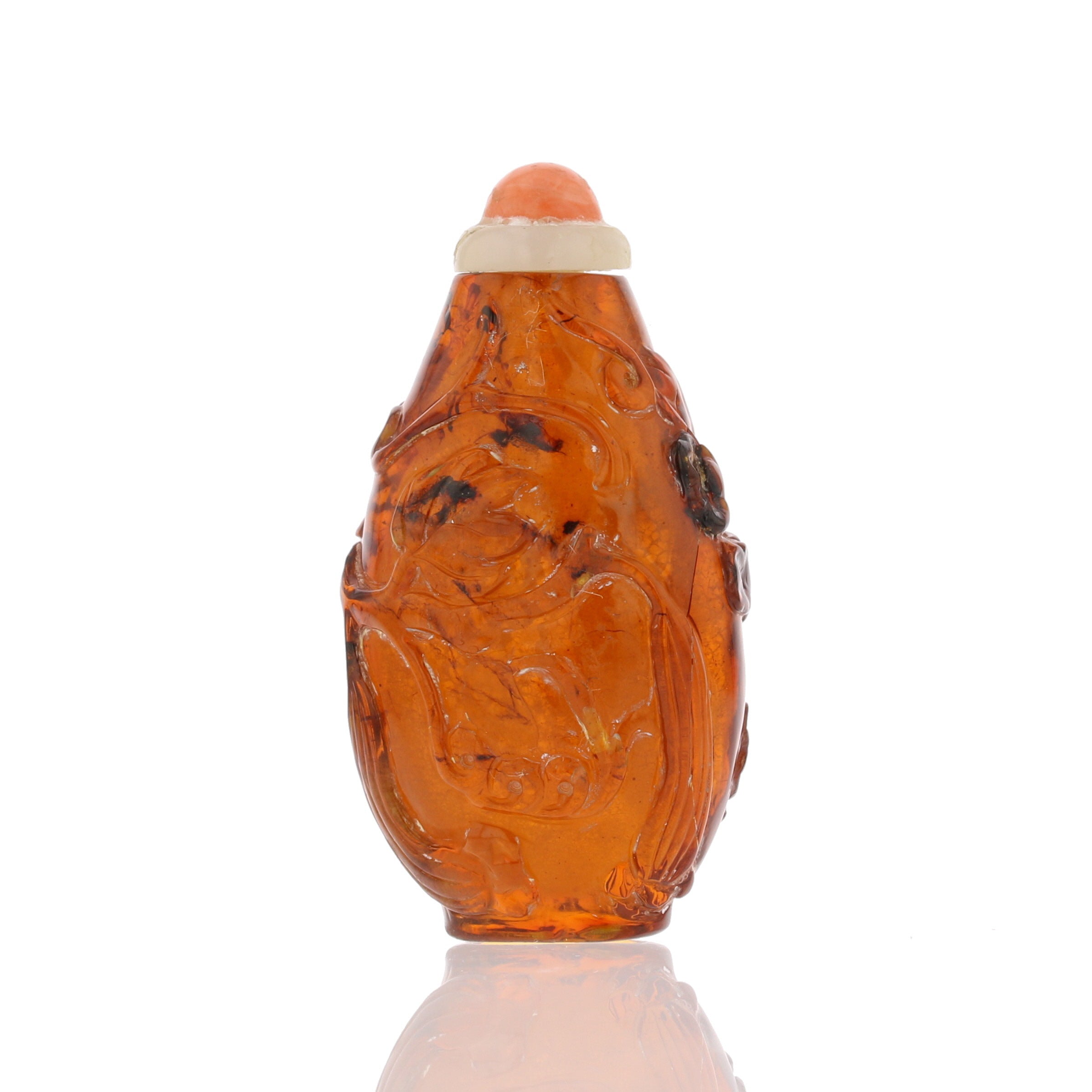 Baltic Amber Snuff Bottle - David's Antiques & Jewelry