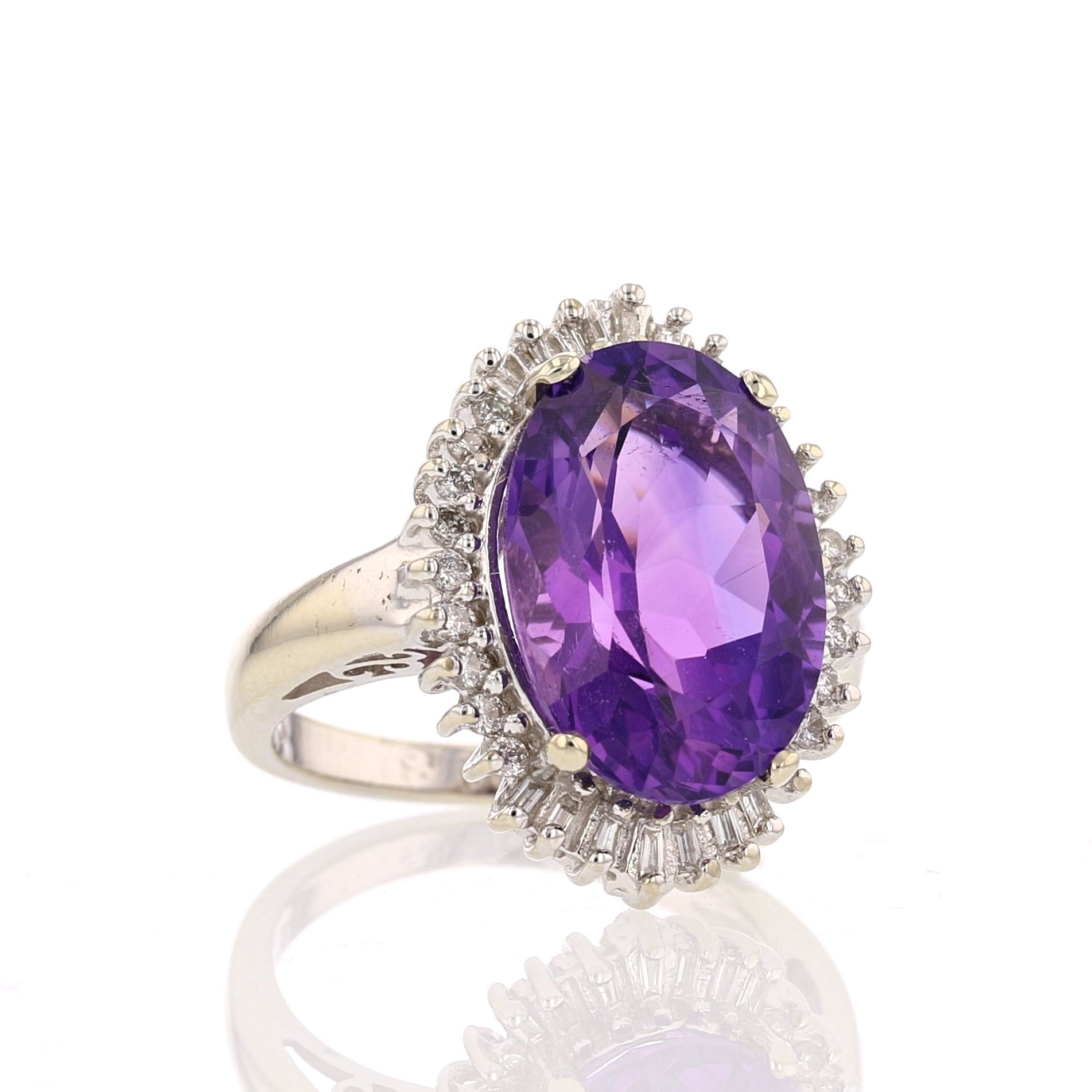 Amethyst & Diamond Ring - David's Antiques & Jewelry