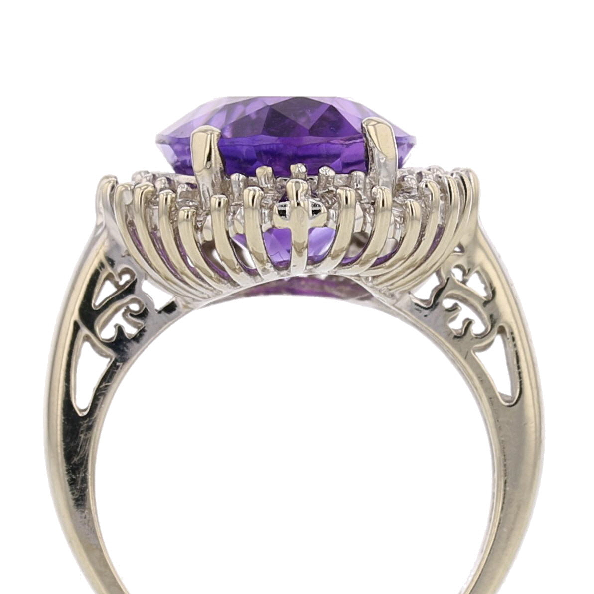 Amethyst & Diamond Ring - David's Antiques & Jewelry