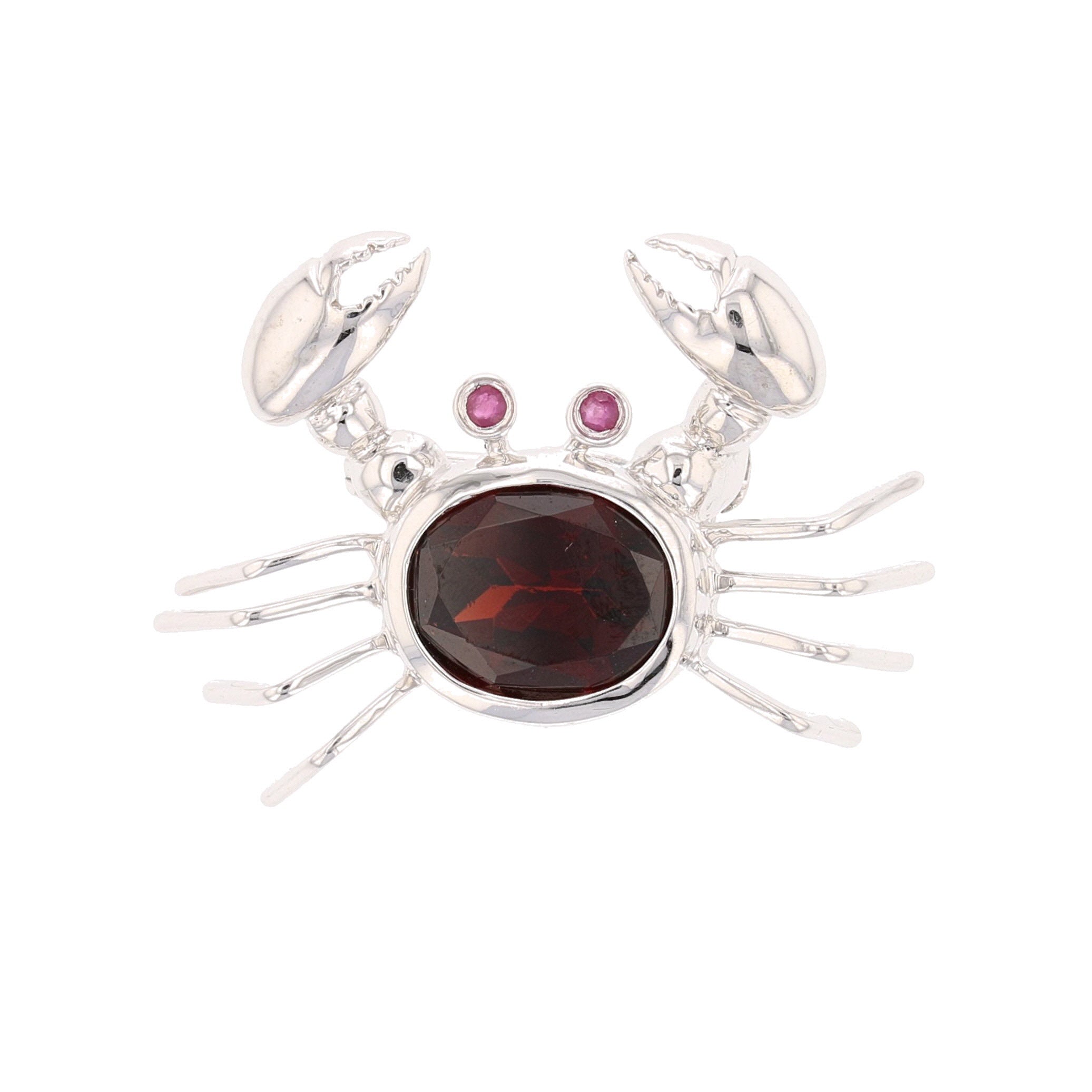 Garnet & Ruby Crab Pendant - David's Antiques & Jewelry