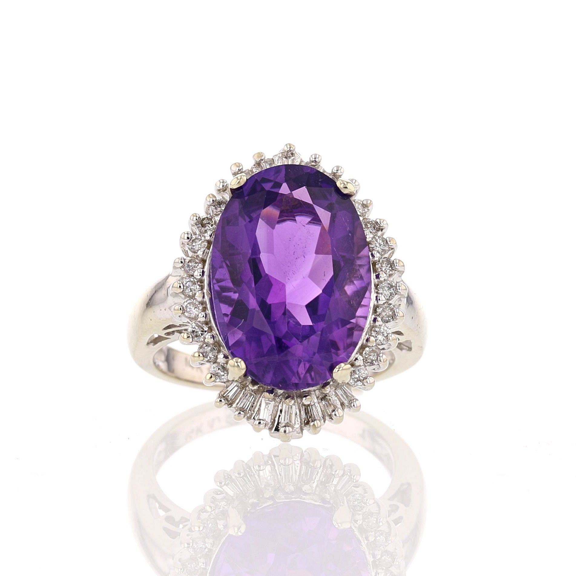 Amethyst & Diamond Ring - David's Antiques & Jewelry