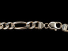 Heavy Sterling Silver Figaro Chain Necklace, 22 Inch 881597 — third view