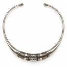 Sterling Silver Berber Collar Choker, Hand-Carved Design 881625 — second view