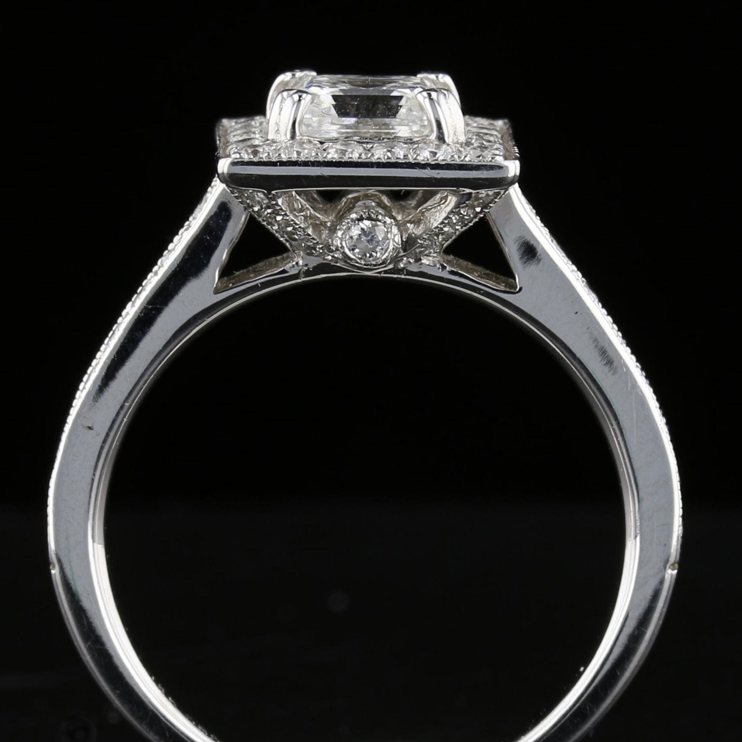 Square Diamond Engagement Ring - David's Antiques & Jewelry