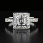Square Diamond Engagement Ring - David's Antiques & Jewelry