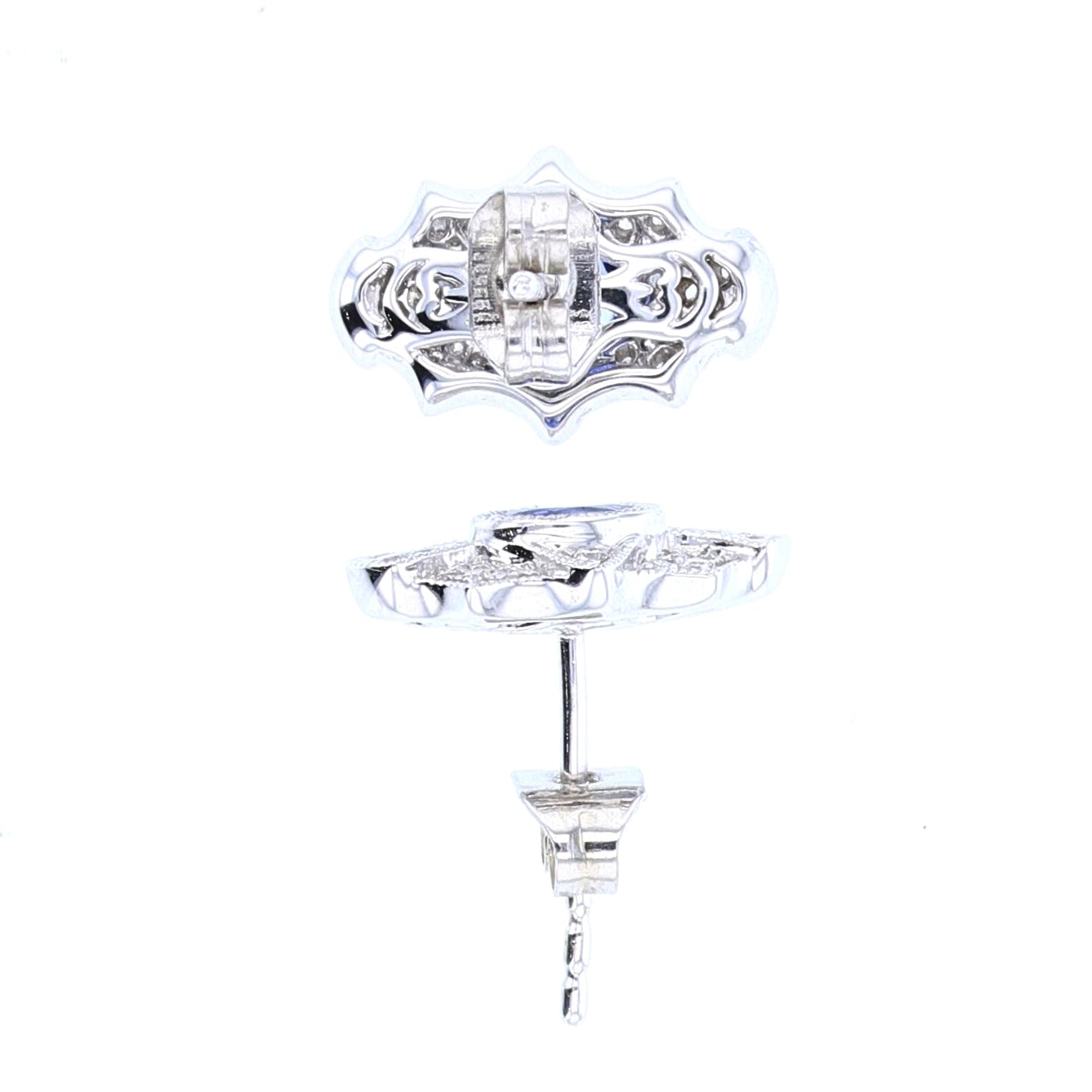 Sapphire Diamond Studs - David's Antiques & Jewelry