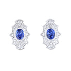 Sapphire Diamond Studs - David's Antiques & Jewelry