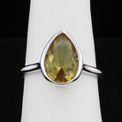 Sterling Silver Bezel VooDooStone Pear Shape Ring - David's Antiques & Jewelry