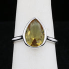 Sterling Silver Bezel VooDooStone Pear Shape Ring - David's Antiques & Jewelry