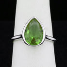 Sterling Silver Bezel VooDooStone Pear Shape Ring - David's Antiques & Jewelry
