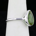 Sterling Silver Bezel VooDooStone Pear Shape Ring - David's Antiques & Jewelry