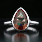 Sterling Silver Bezel VooDooStone Pear Shape Ring - David's Antiques & Jewelry