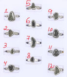 Moldavite Rings set in Sterling #1 - David's Antiques & Jewelry