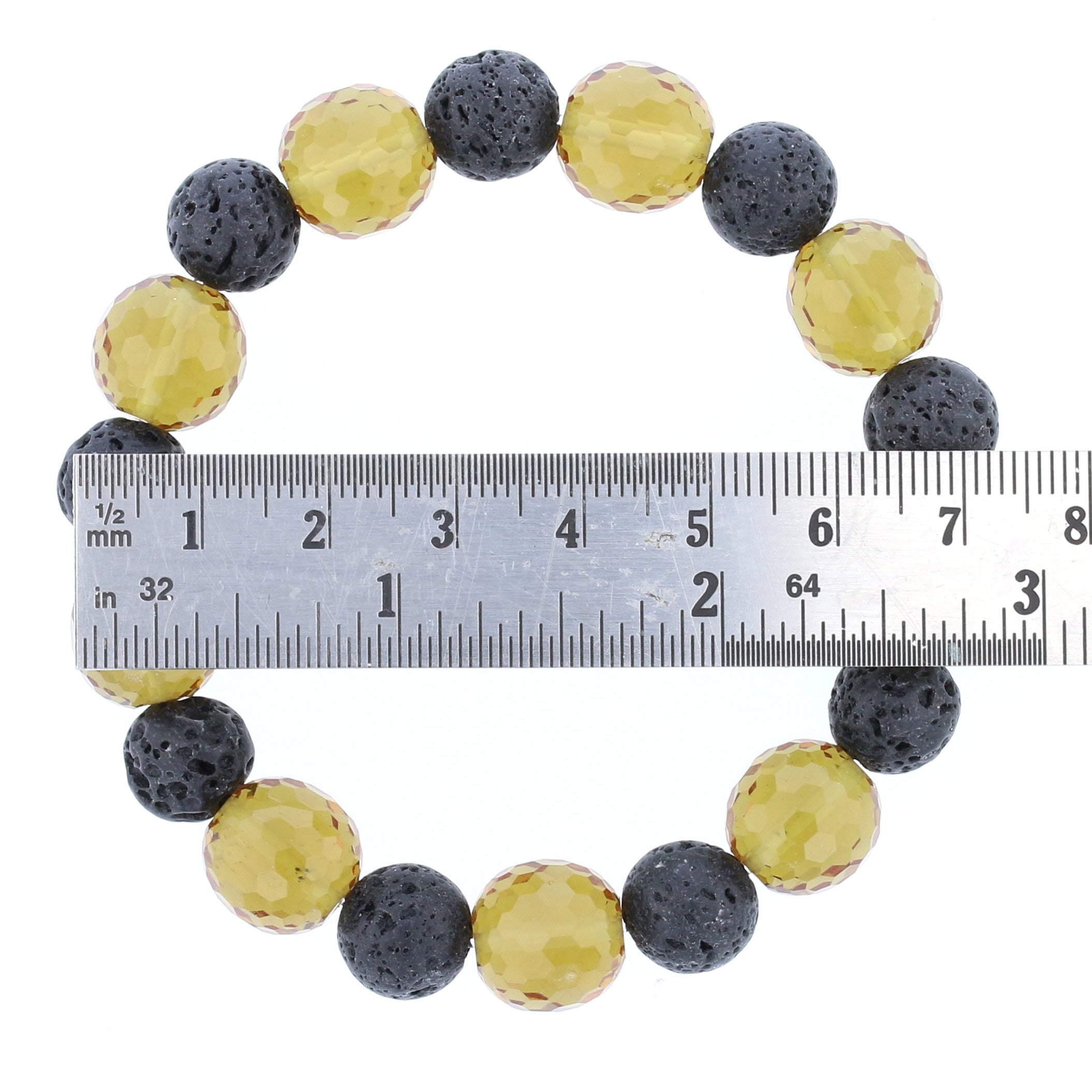 VooDooStone and Lava stone Beaded Bracelet - Life Symbol - David's Antiques & Jewelry