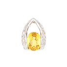 Citrine & Diamond   Pendant - David's Antiques & Jewelry