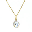 Aquamarine & Diamond Gold Pendant - David's Antiques & Jewelry