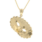 Big 14K Gold Mardi Gras Mask Pendant - David's Antiques & Jewelry