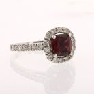 14K White Gold Raspberry Pink Tourmaline and Diamond Ring - David's Antiques & Jewelry