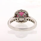 14K White Gold Raspberry Pink Tourmaline and Diamond Ring - David's Antiques & Jewelry