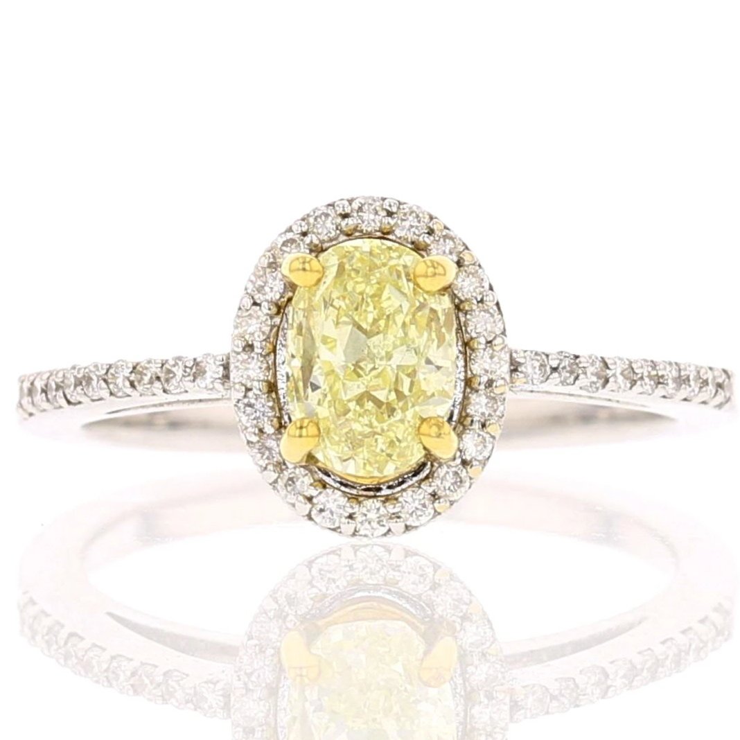 Fancy Yellow Diamond 0.99 Carat Ring - David's Antiques & Jewelry