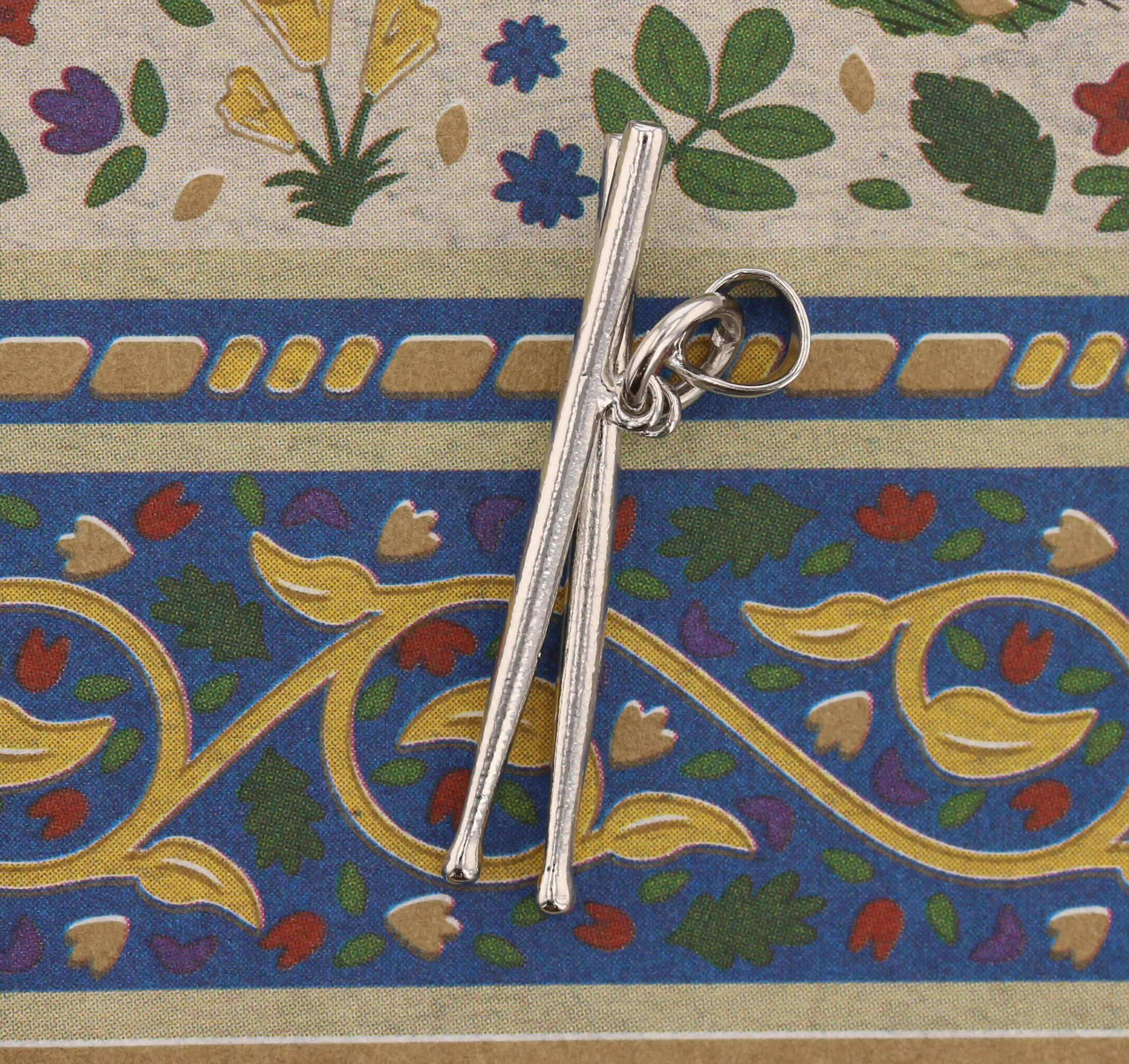 Moving Drum Sticks Pendant - David's Antiques & Jewelry