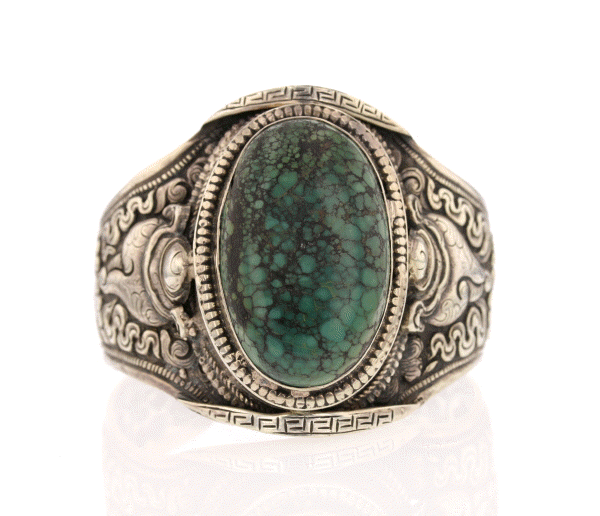 Sterling Silver Turquoise Cuff Bracelet - David's Antiques & Jewelry
