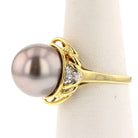 18Kt Large Tahitian Pearl Ring - David's Antiques & Jewelry