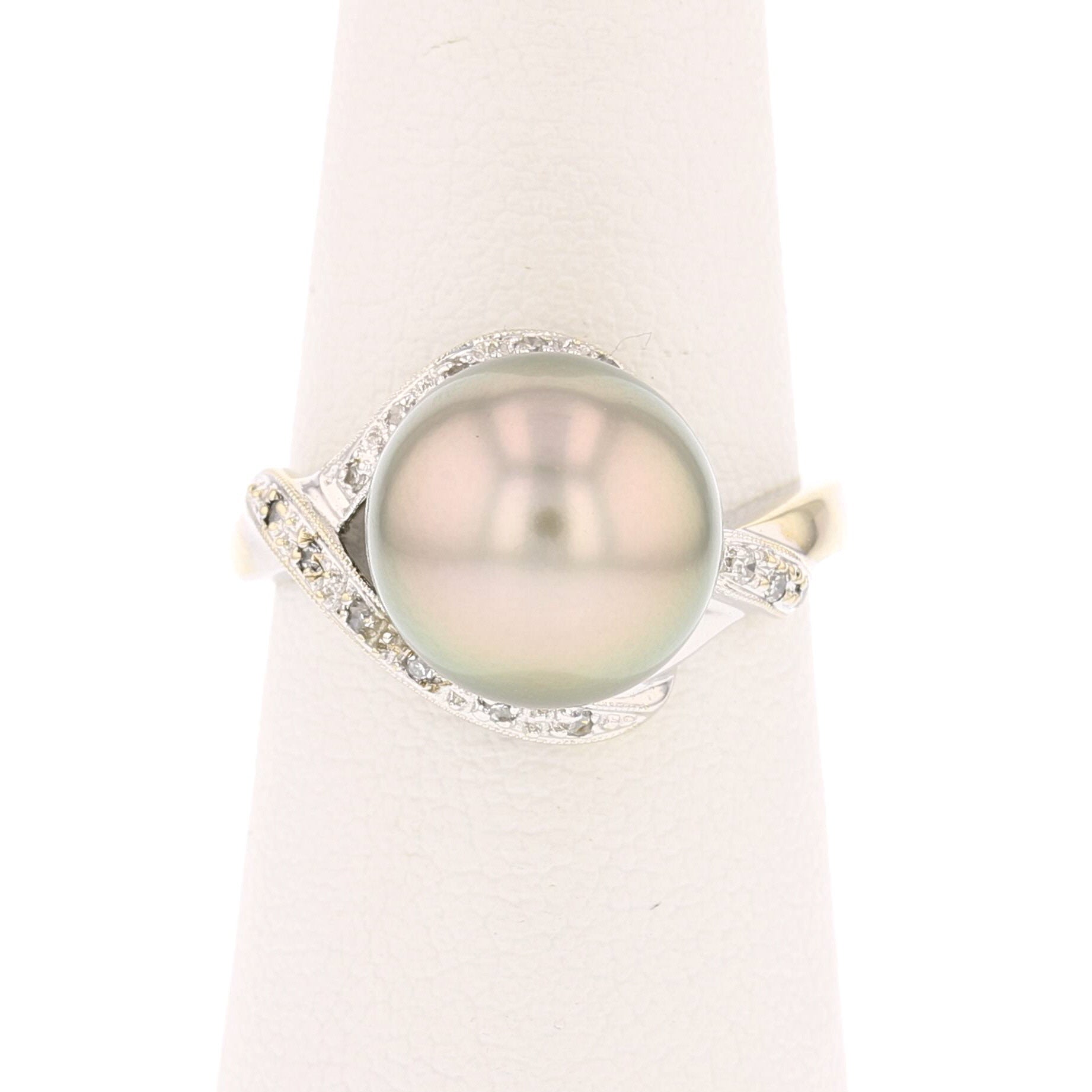 Tahitian Pearl, Diamond Ring - David's Antiques & Jewelry