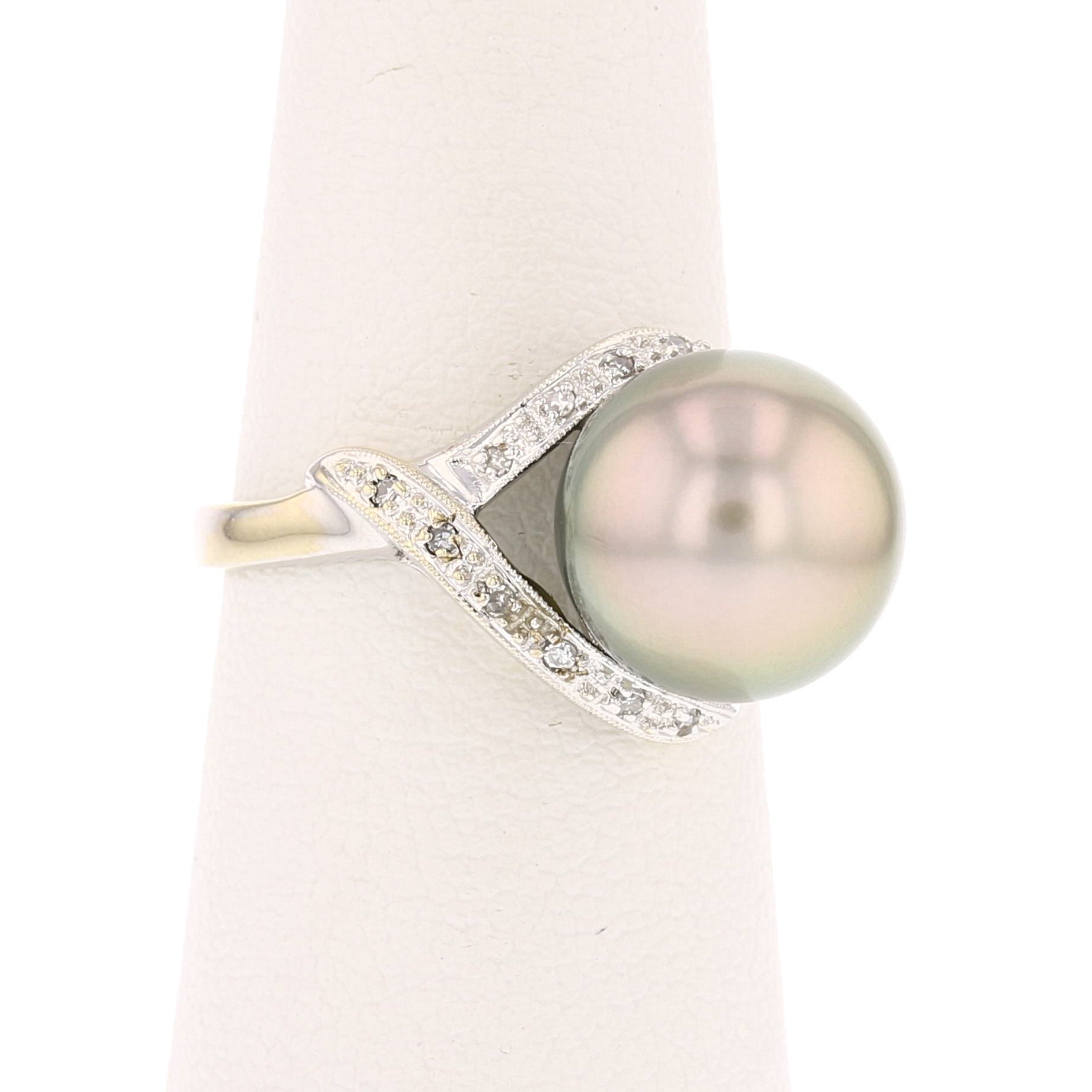 Tahitian Pearl, Diamond Ring - David's Antiques & Jewelry