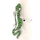Handmade Lizard Tsavorite Diamonds Gold Ring - David's Antiques & Jewelry