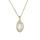 Aqua Deco Style Pendant - David's Antiques & Jewelry