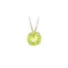 Round Peridot Green Pendant in 14K White Gold - David's Antiques & Jewelry