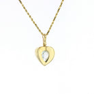 Abstract Heart Aqua Pendant - David's Antiques & Jewelry