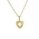 Abstract Heart Aqua Pendant - David's Antiques & Jewelry