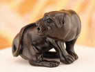 Vintage Carved Ironwood Lioness Netsuke - David's Antiques & Jewelry