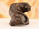 Vintage Carved Ironwood Lioness Netsuke - David's Antiques & Jewelry