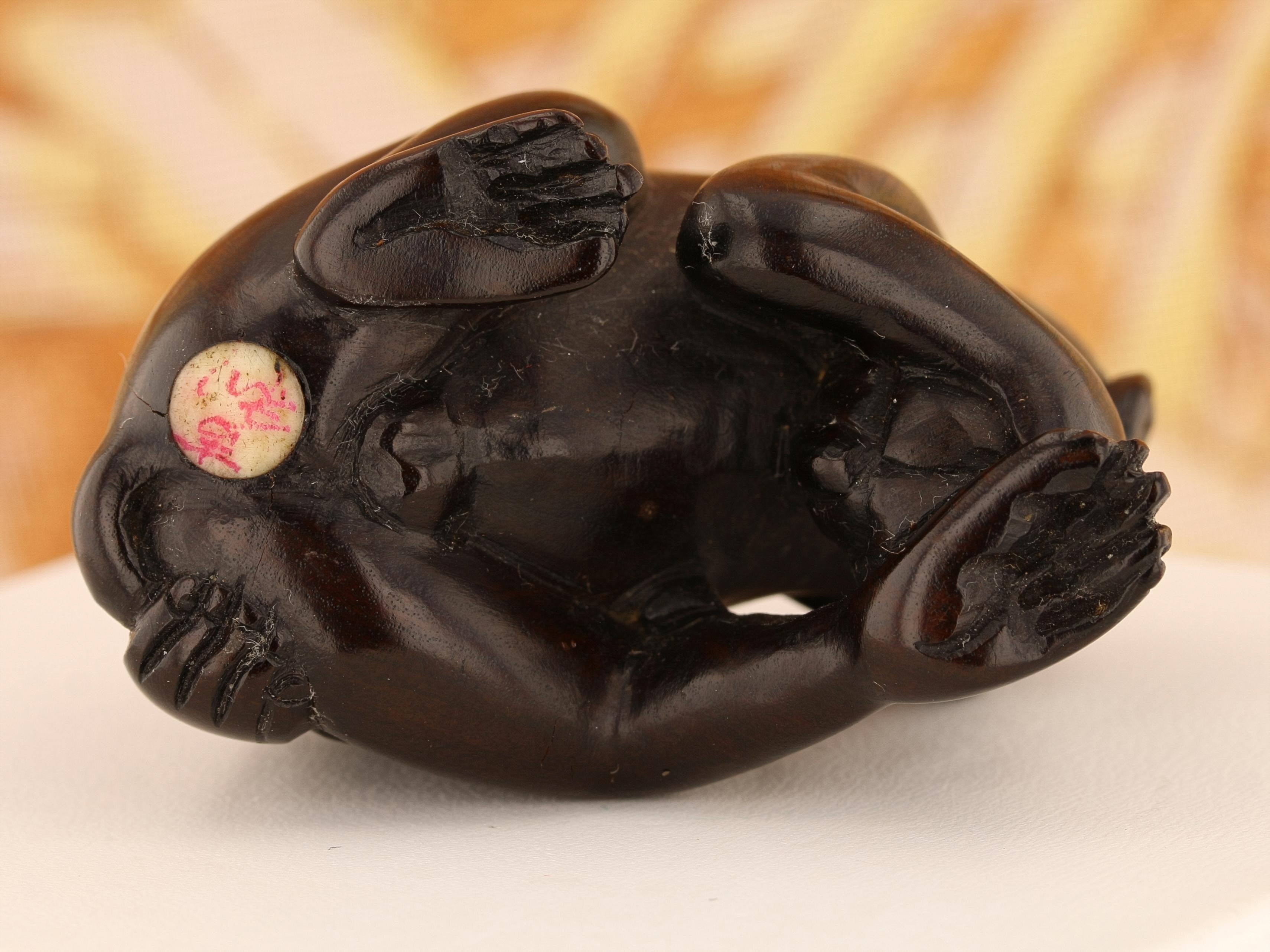 Vintage Ironwood Netsuke: Monkey with Nut - David's Antiques & Jewelry