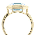 Blue Topaz Hexagon Ring - David's Antiques & Jewelry