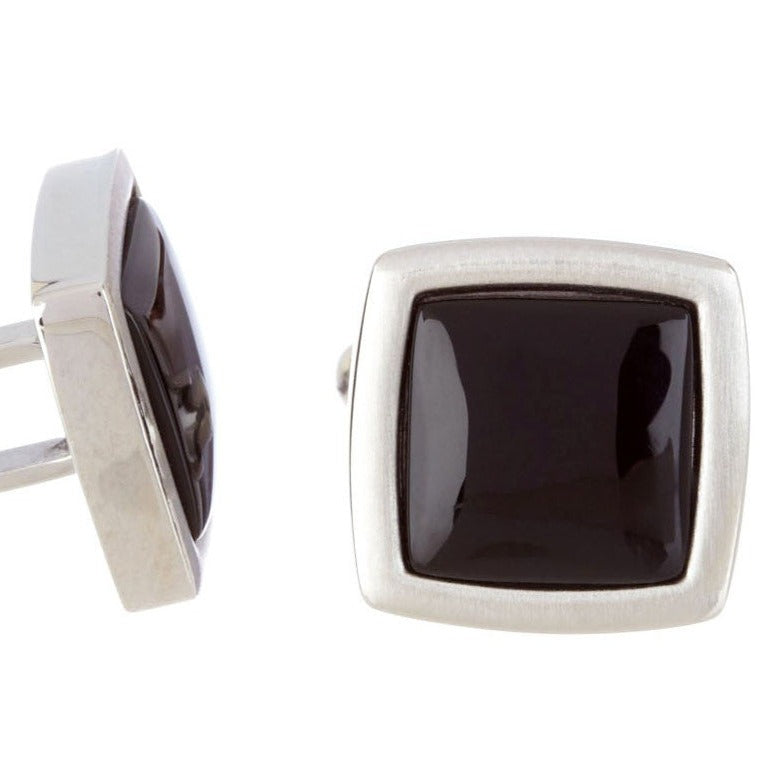 Soft Square Onyx Cufflinks - David's Antiques & Jewelry