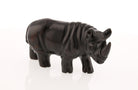 Regal Rhinoceros Dark Wood Netsuke - David's Antiques & Jewelry