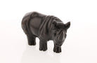 Regal Rhinoceros Dark Wood Netsuke - David's Antiques & Jewelry