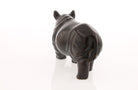 Regal Rhinoceros Dark Wood Netsuke - David's Antiques & Jewelry