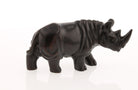 Regal Rhinoceros Dark Wood Netsuke - David's Antiques & Jewelry